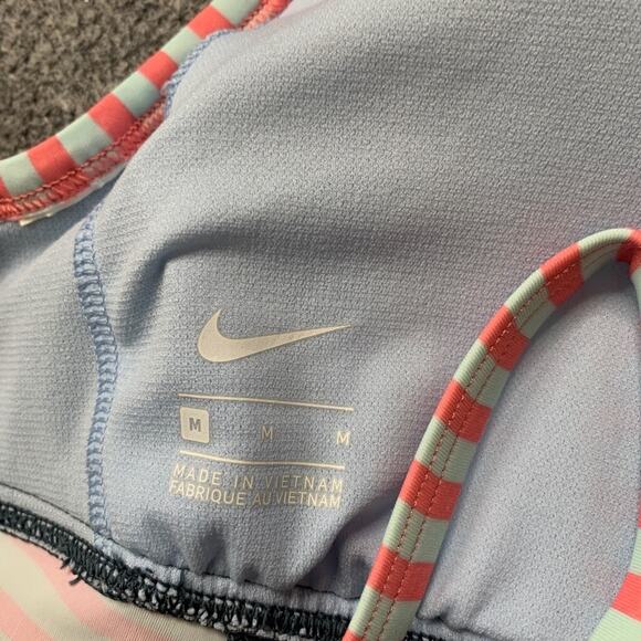 Nike Swimsuit Womens M Medium Multi Striped Crossback One Piece Padded Swimwear - Picture 5 of 10